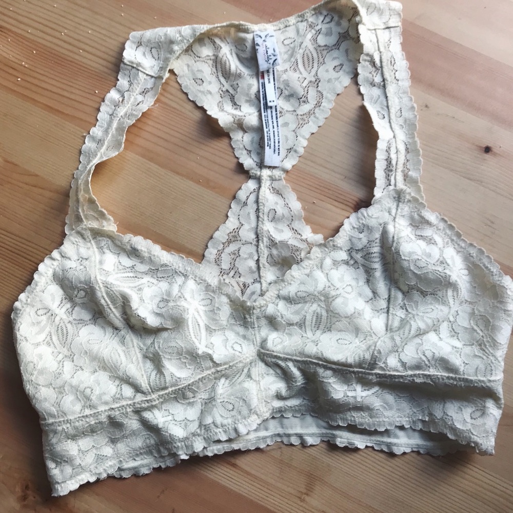Free People Cream Lace Bralette